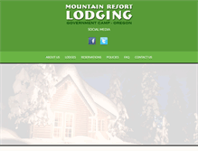 Tablet Screenshot of mountainresortlodging.com